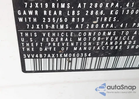 2019 Volkswagen Tiguan 2.0T Sel Premium/2.0T Sel Premium R-Line from USA, damaged, VIN 3VV4B7AX1KM060354